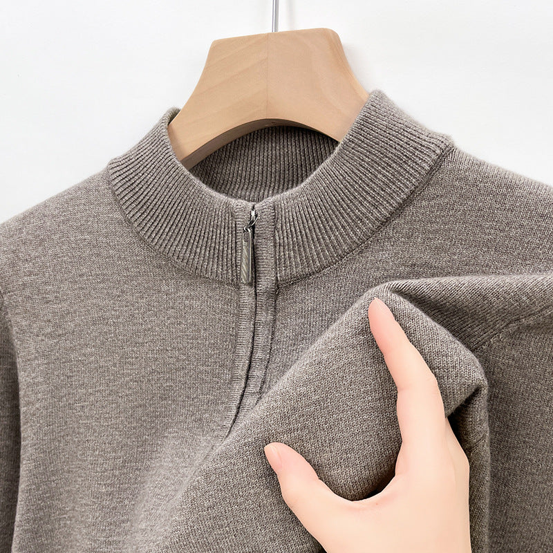 LIGHT WOOL QUARTER ZIP