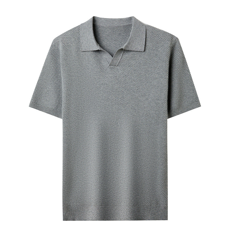 COTTON V-NECK POLO