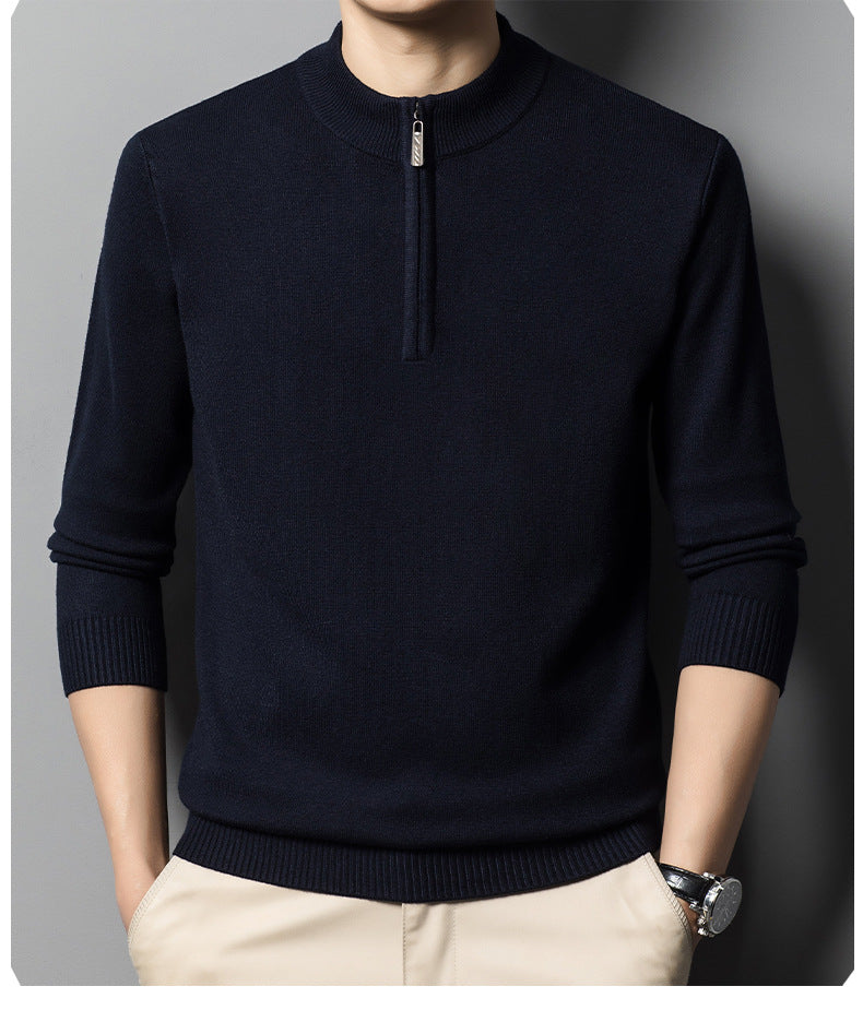 LIGHT WOOL QUARTER ZIP