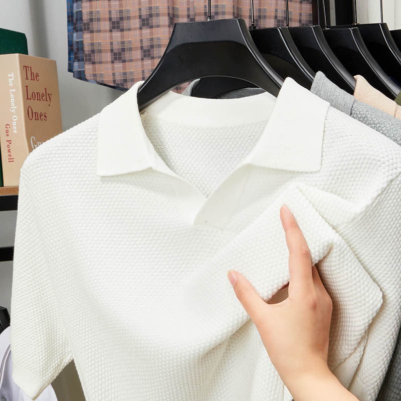 COTTON V-NECK POLO