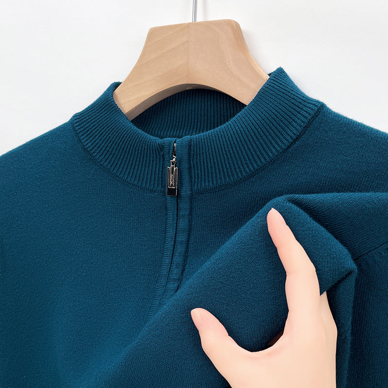 LIGHT WOOL QUARTER ZIP