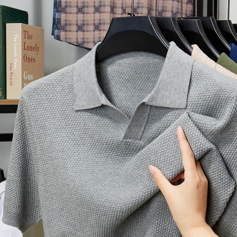 COTTON V-NECK POLO