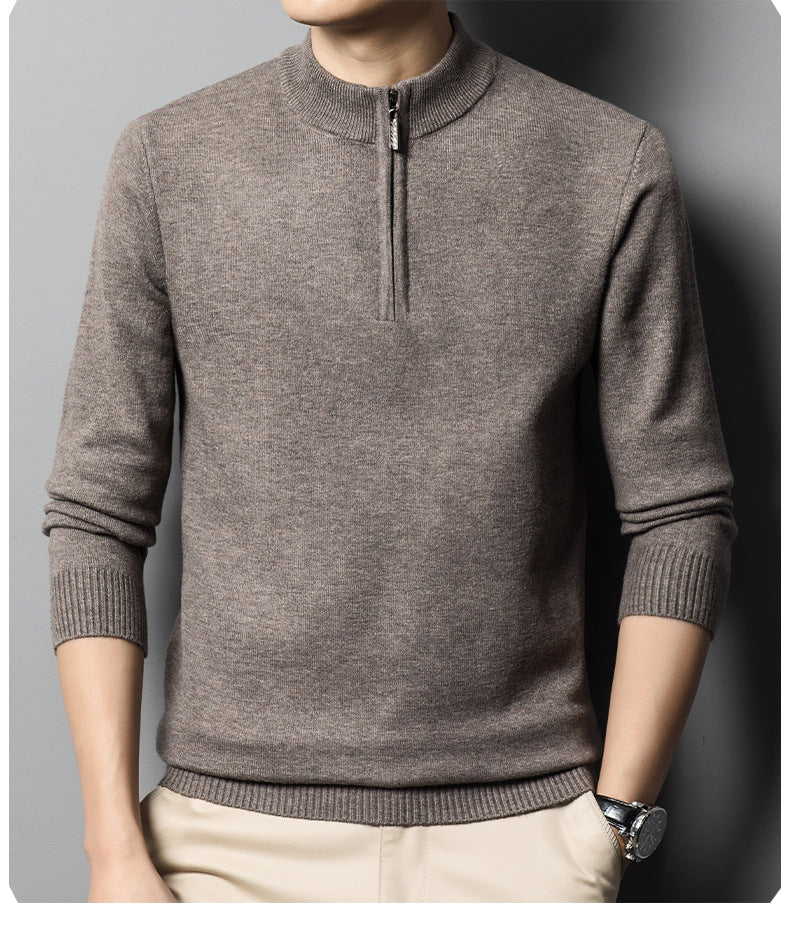 LIGHT WOOL QUARTER ZIP
