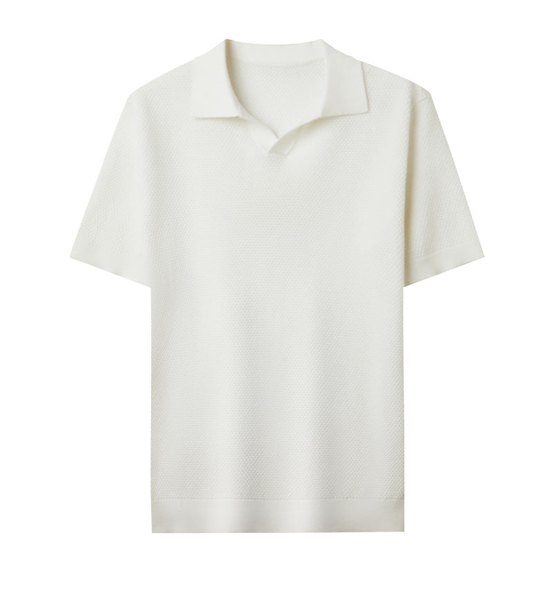 COTTON V-NECK POLO