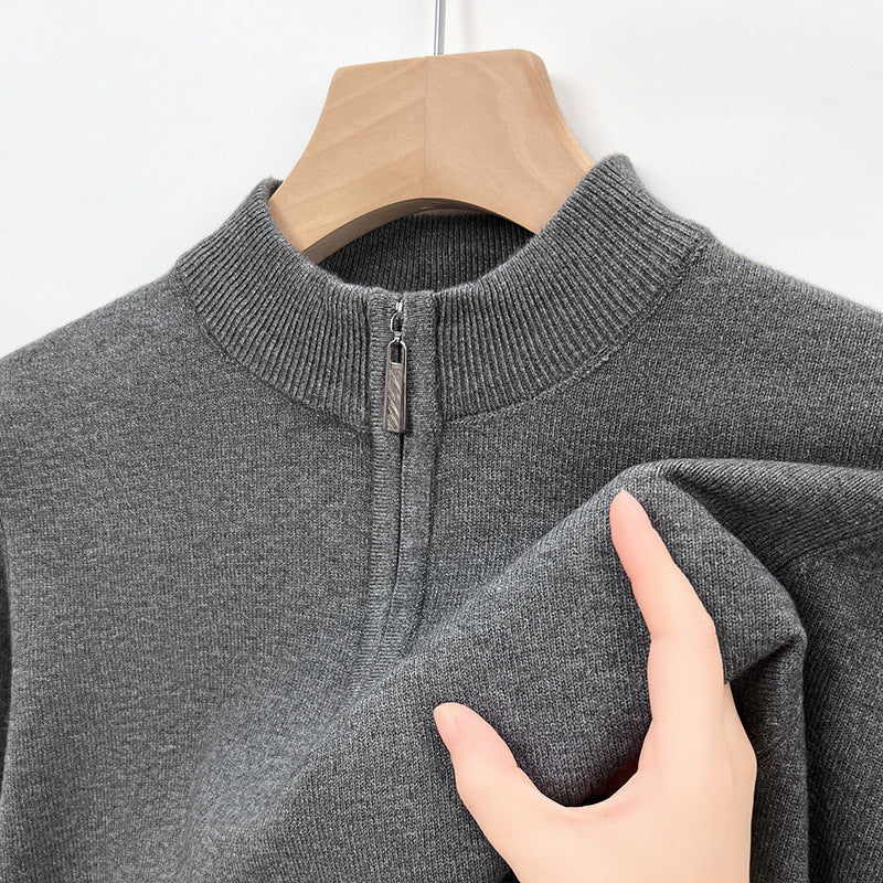 LIGHT WOOL QUARTER ZIP