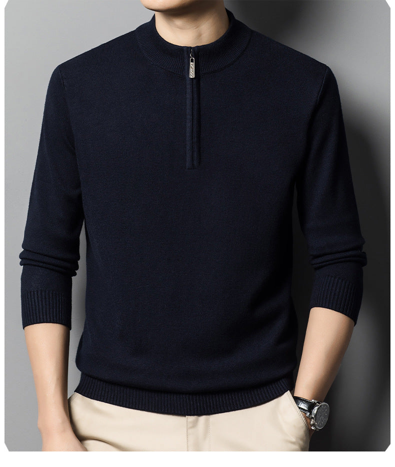 LIGHT WOOL QUARTER ZIP