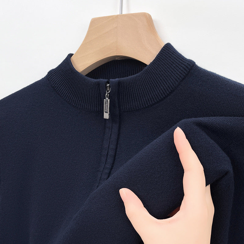 LIGHT WOOL QUARTER ZIP