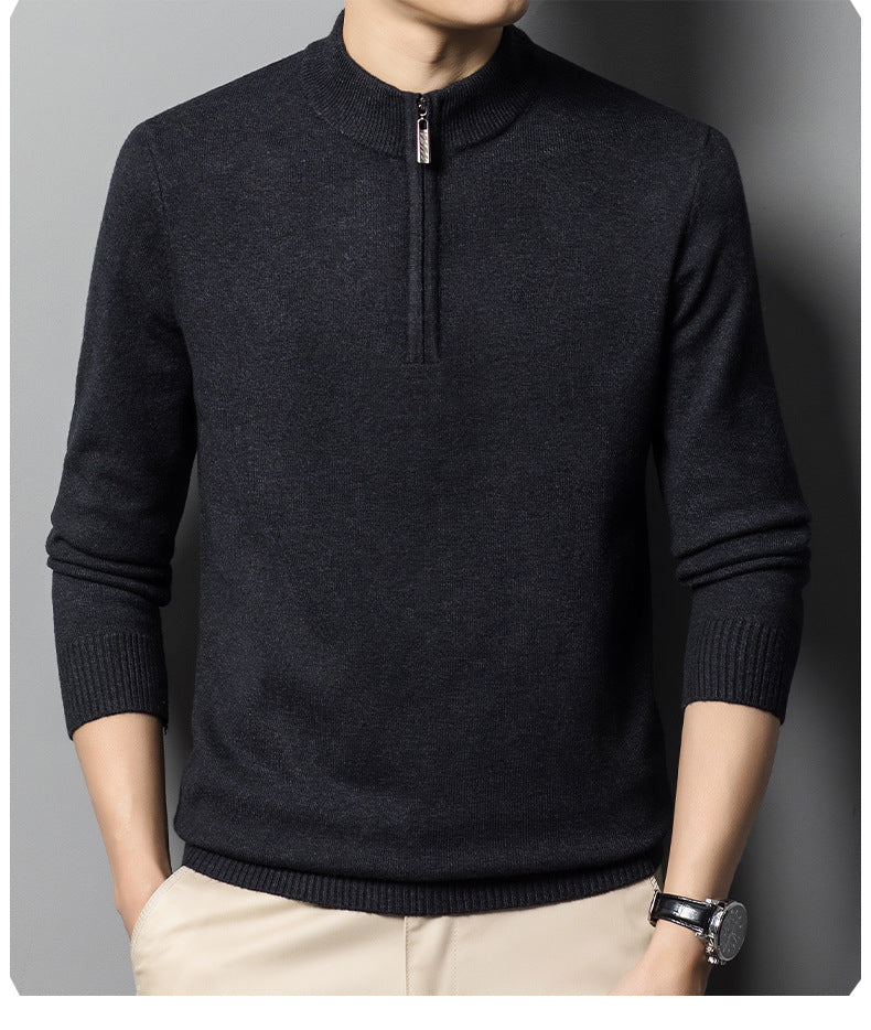 LIGHT WOOL QUARTER ZIP