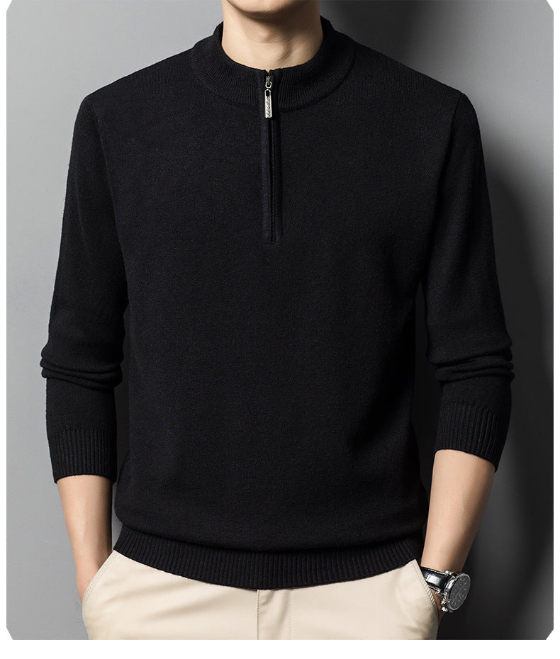 LIGHT WOOL QUARTER ZIP