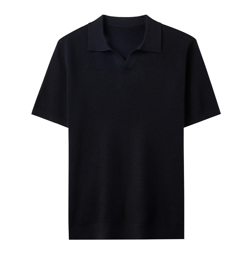 COTTON V-NECK POLO