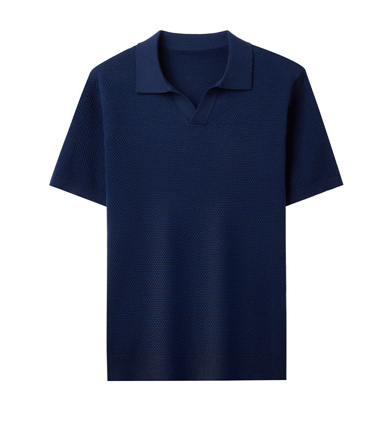 COTTON V-NECK POLO