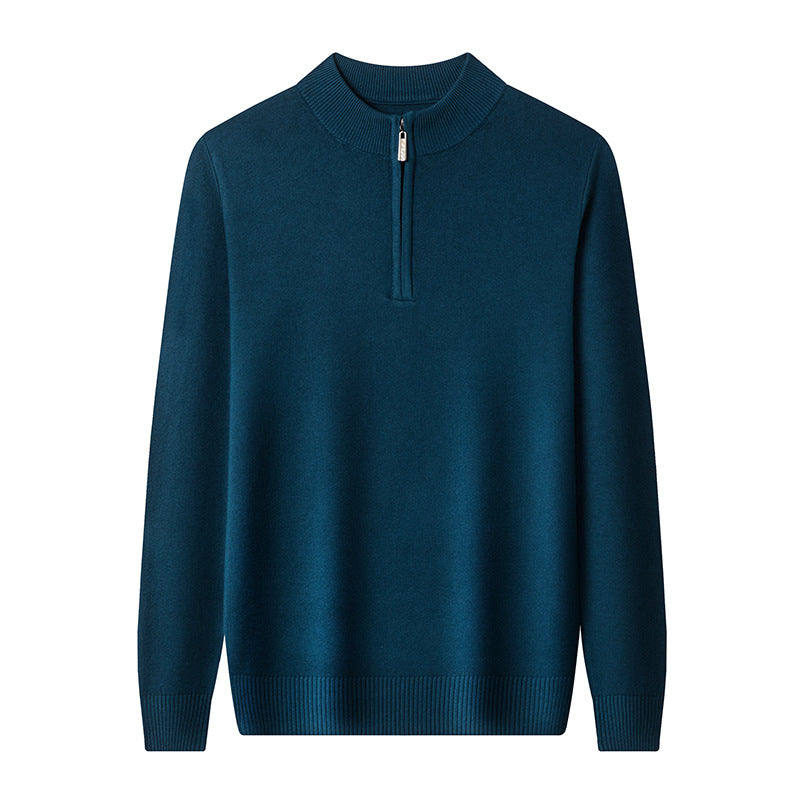 LIGHT WOOL QUARTER ZIP