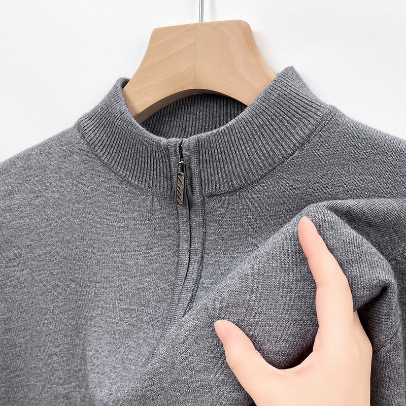 LIGHT WOOL QUARTER ZIP