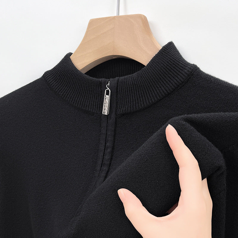 LIGHT WOOL QUARTER ZIP