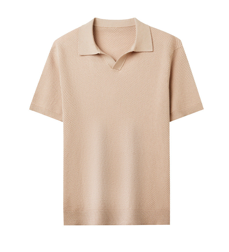 COTTON V-NECK POLO
