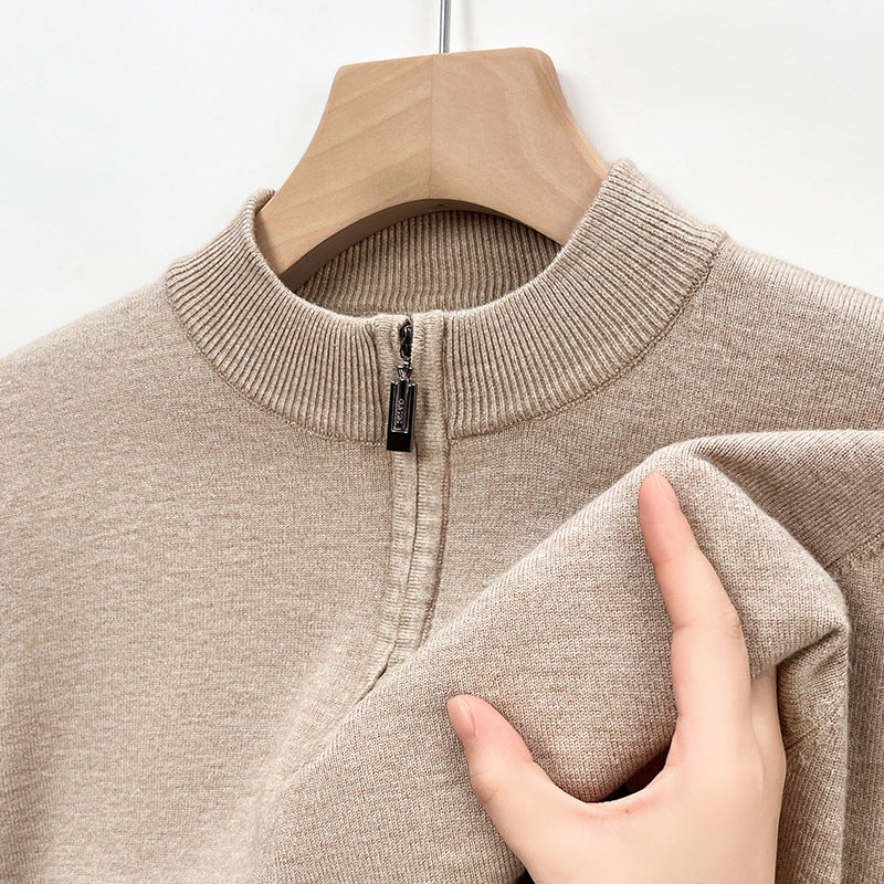 LIGHT WOOL QUARTER ZIP