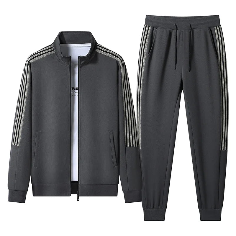 STRIPED ZIP UP TRACKSUIT