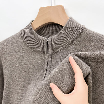 LIGHT WOOL QUARTER ZIP