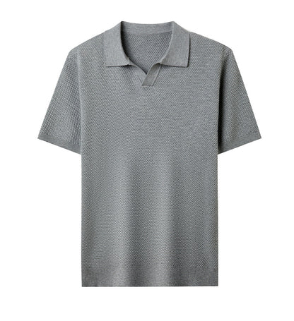 COTTON V-NECK POLO