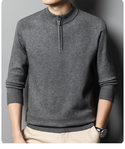 LIGHT WOOL QUARTER ZIP