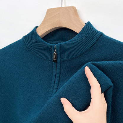 LIGHT WOOL QUARTER ZIP