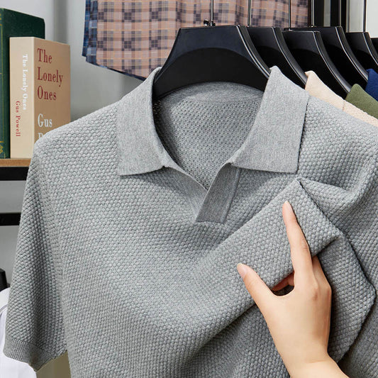 COTTON V-NECK POLO