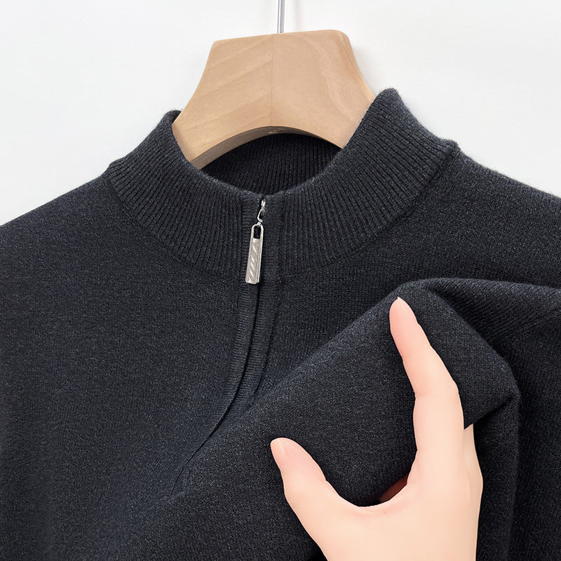 LIGHT WOOL QUARTER ZIP