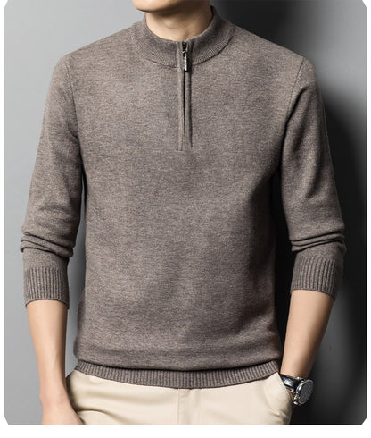 LIGHT WOOL QUARTER ZIP