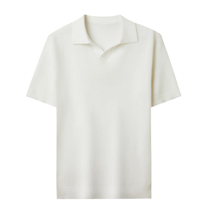 COTTON V-NECK POLO