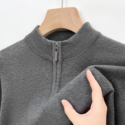LIGHT WOOL QUARTER ZIP