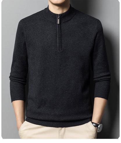 LIGHT WOOL QUARTER ZIP