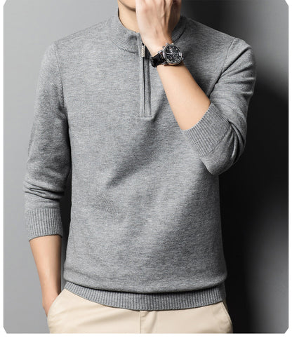 LIGHT WOOL QUARTER ZIP