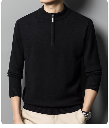 LIGHT WOOL QUARTER ZIP