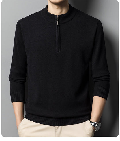 LIGHT WOOL QUARTER ZIP