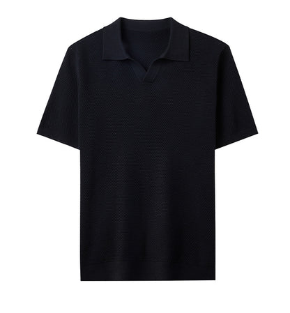 COTTON V-NECK POLO