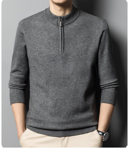 LIGHT WOOL QUARTER ZIP