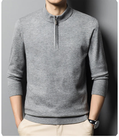 LIGHT WOOL QUARTER ZIP