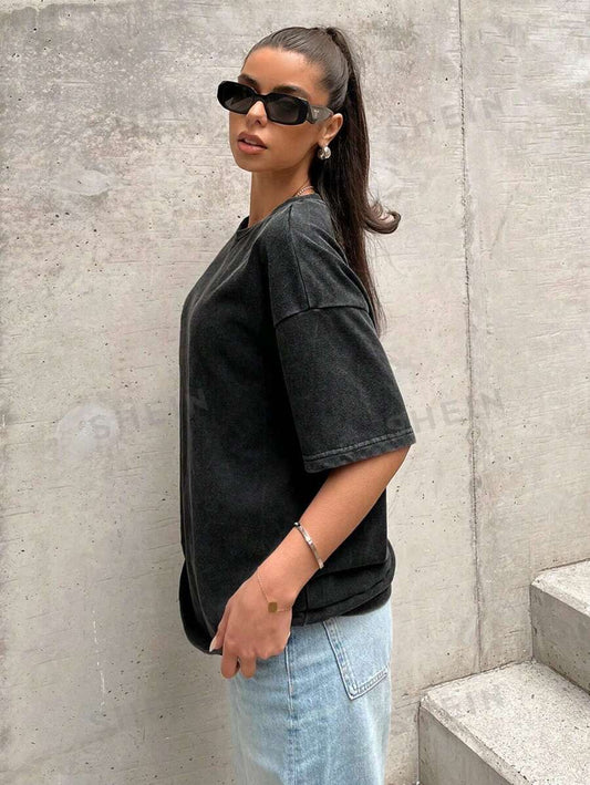 WOMENS 250GSM OVERSIZED WASHED TEE