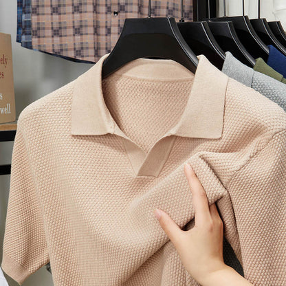 COTTON V-NECK POLO